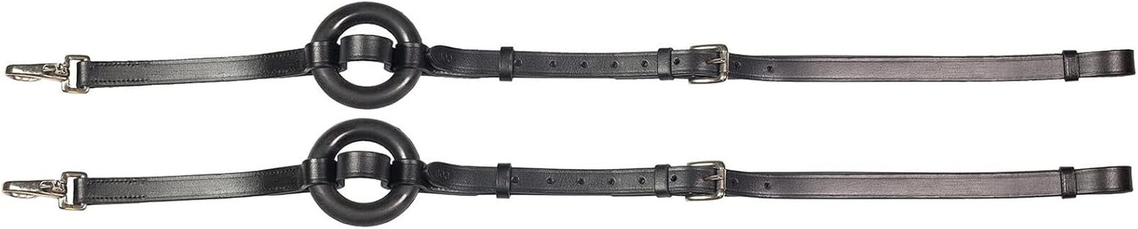 Leather Side Reins W/Rubber Donuts