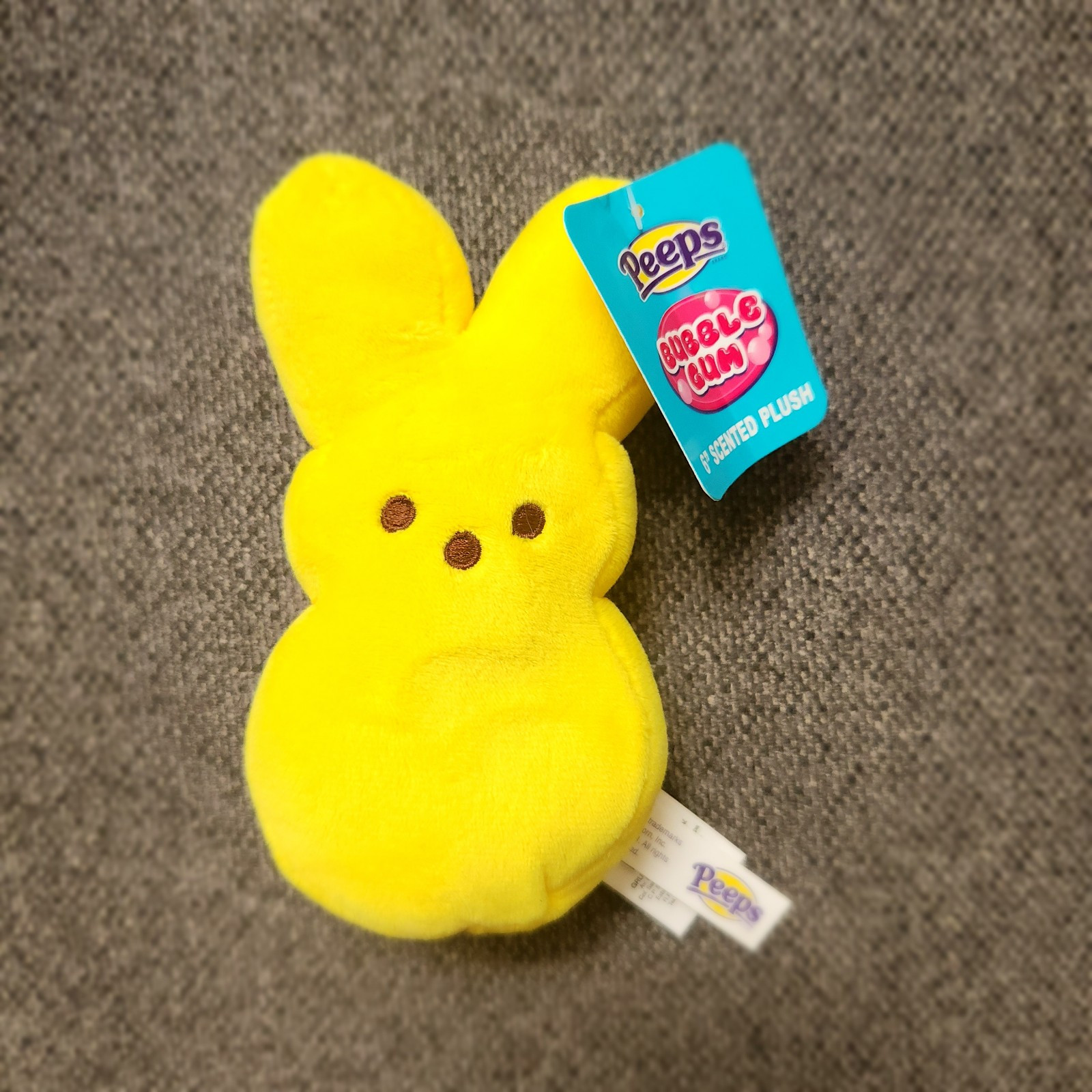 Peeps Bunny Scented Plush Yellow Easter Stuffed Animal Toy 6"