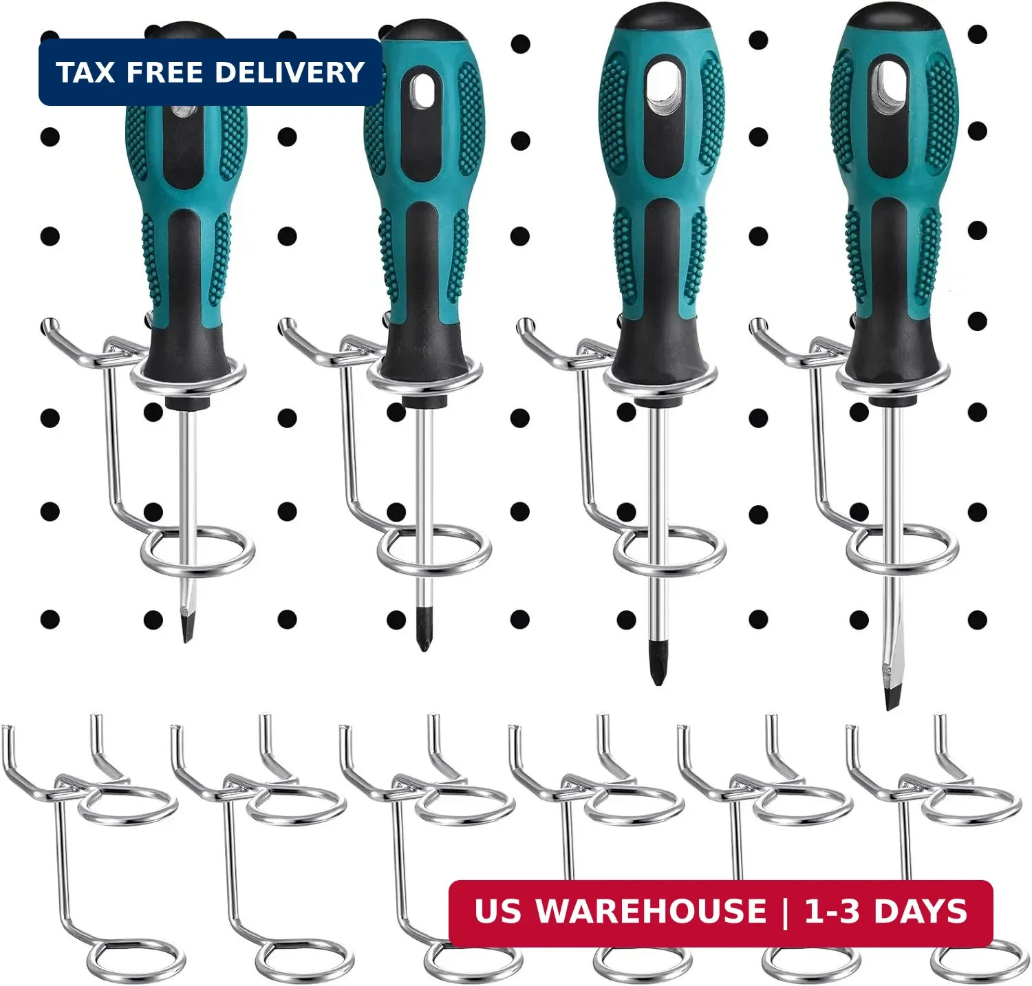 12 Pieces Screwdriver Organizer Tool Holders Multi-Tool Holder Double-Ring Tool