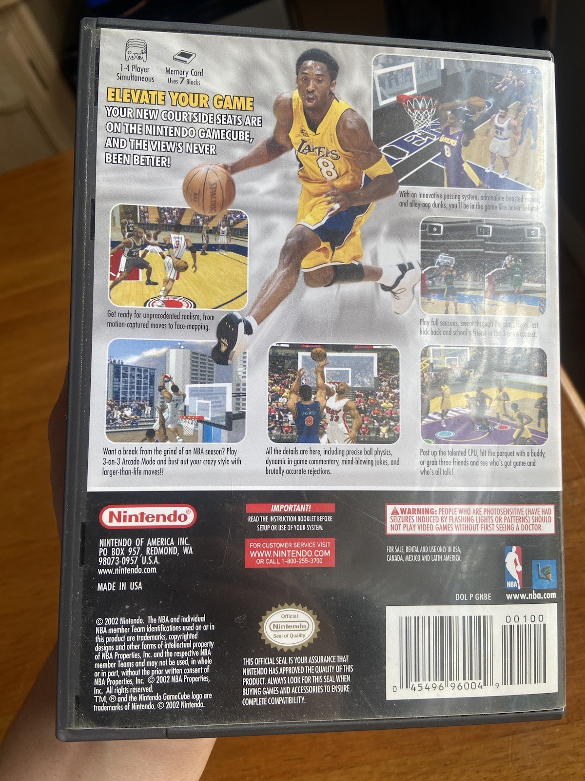 NBA Courtside 2002 (Nintendo GameCube) Original Case Only( No Game , No Manual )