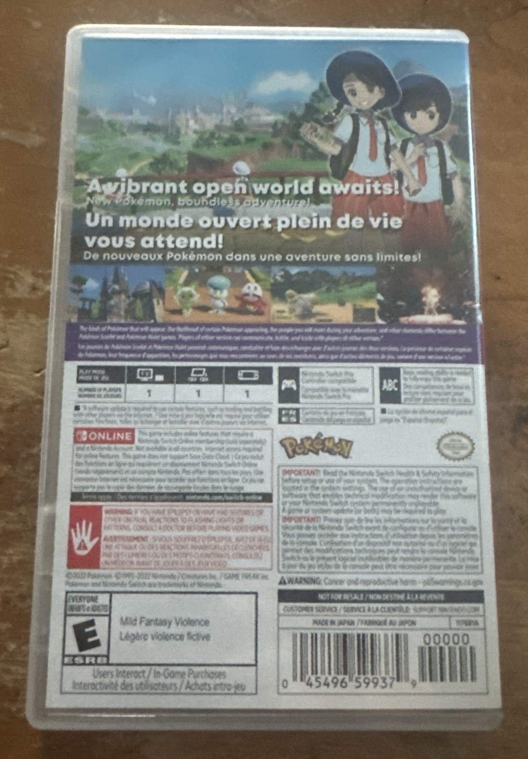 Pokemon Scarlet Nintendo Switch CASE ONLY *NO DISC*