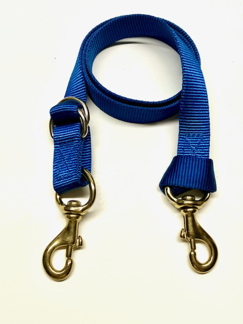 Tiedown - 1" Heavy Weight Nylon - 2 Brass Plated Snaps - Blue (F65)