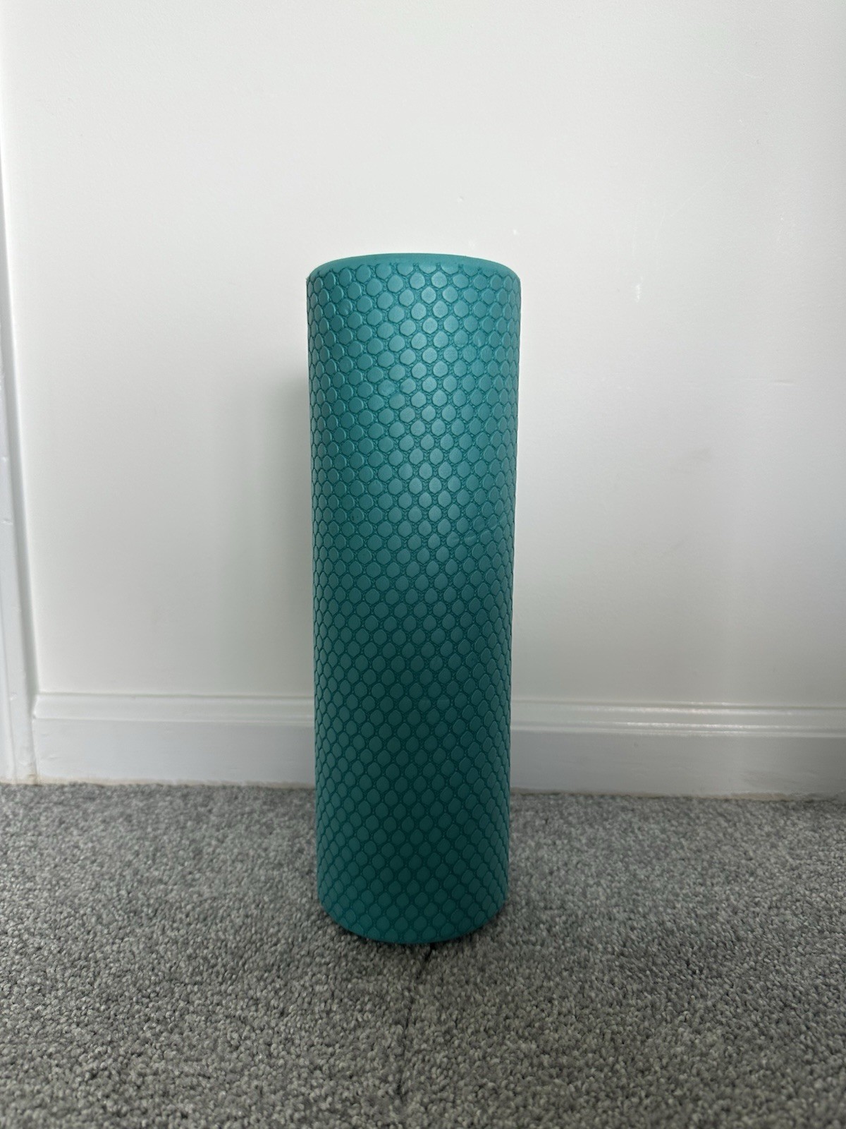 New Gaiam Restore Foam Roller Compact 12" Foam - Travel Size Textured Teal Blue