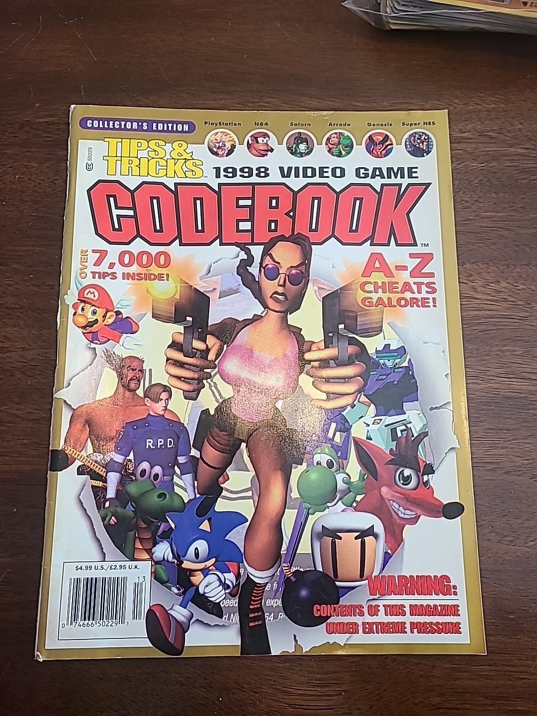 Tips And Tricks 1998 Video Game CodeBook, Collector's Edition, Game Guide