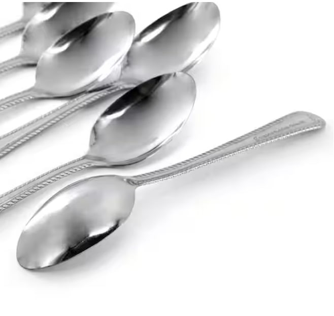 Tustin 6 Piece Stainless Steel Dinner Spoon Flatware Set in Silver