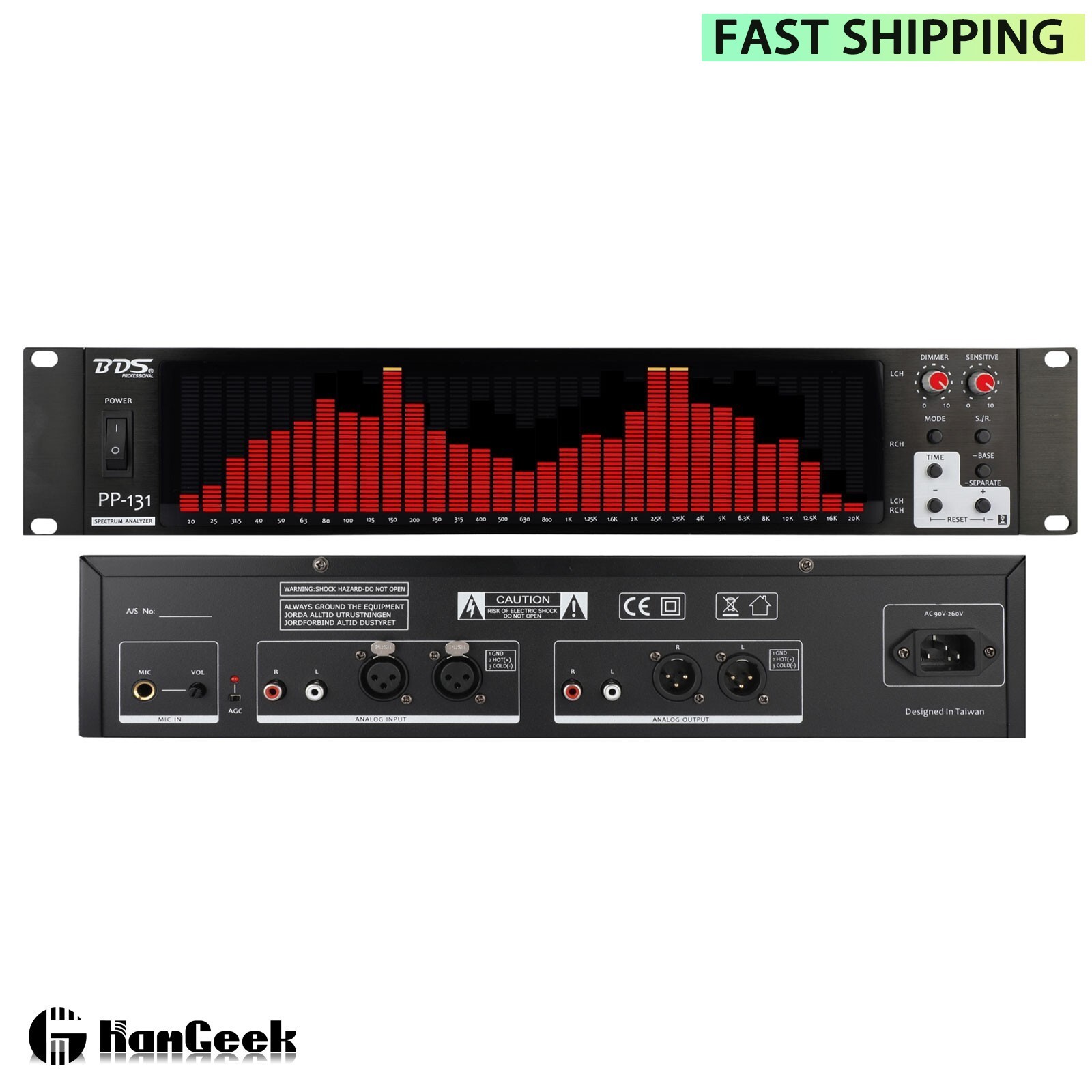BDS PP-131 Audio Spectrum Analyzer Display 2U Rack 31 Band Music Rhythm Light