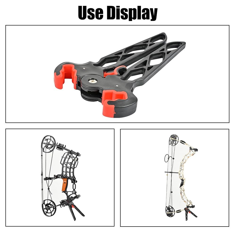 Compound Bow Stand, Foldable Archery Bow Stand with Jaw Spring D...