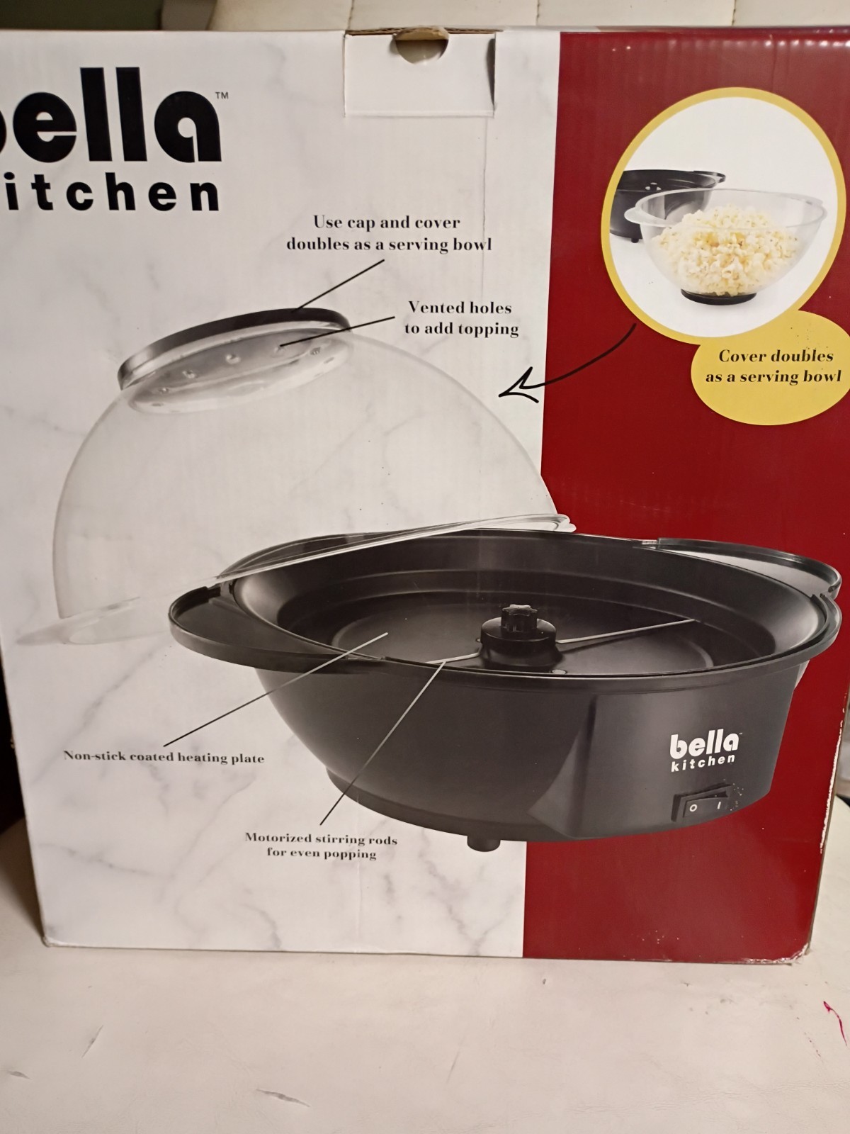 Bella Kitchen Popping Dome With Open Box, 6qt