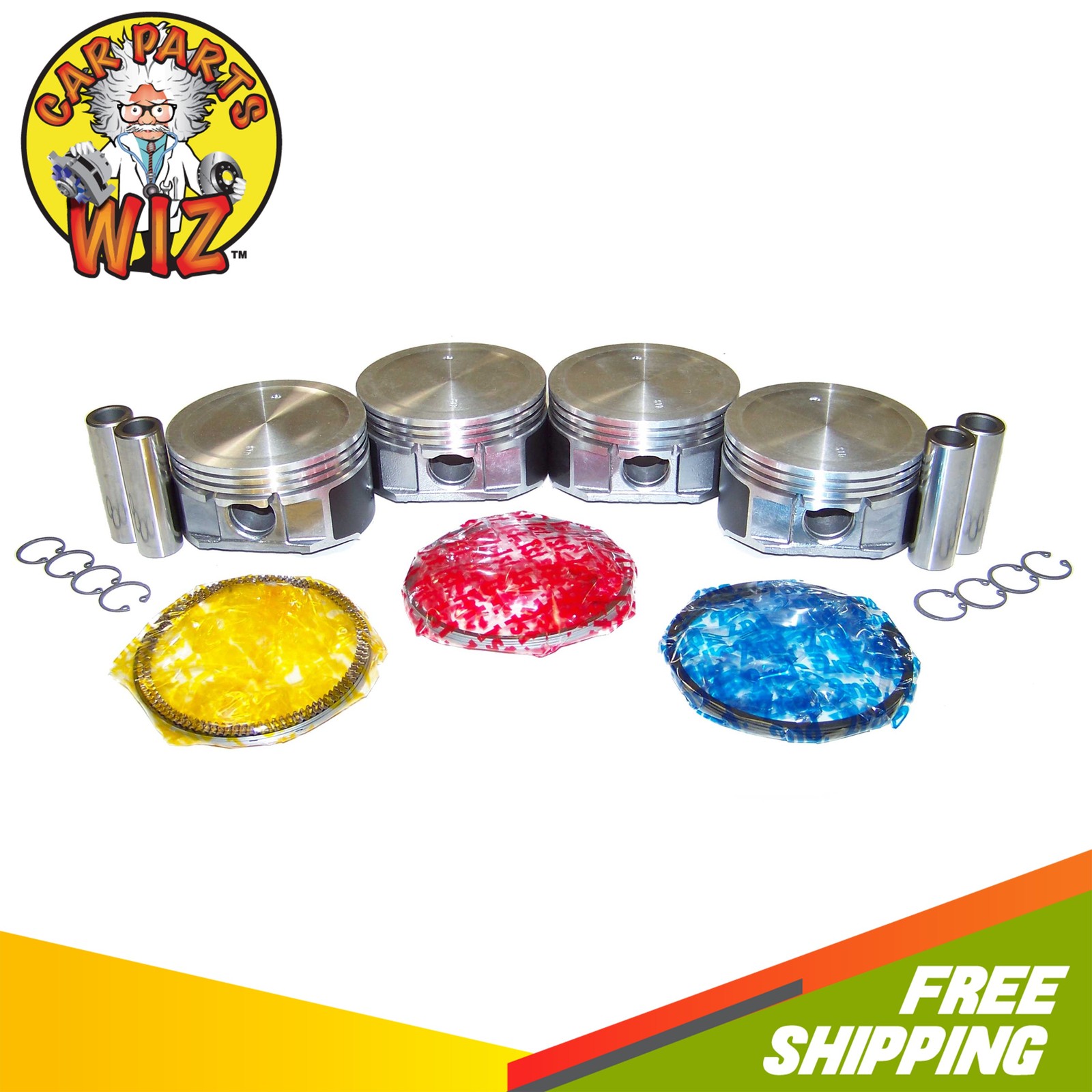 Engine Pistons and Rings Fits 00-08 Chevrolet Oldsmobile Pontiac 2.2L ECOTEC