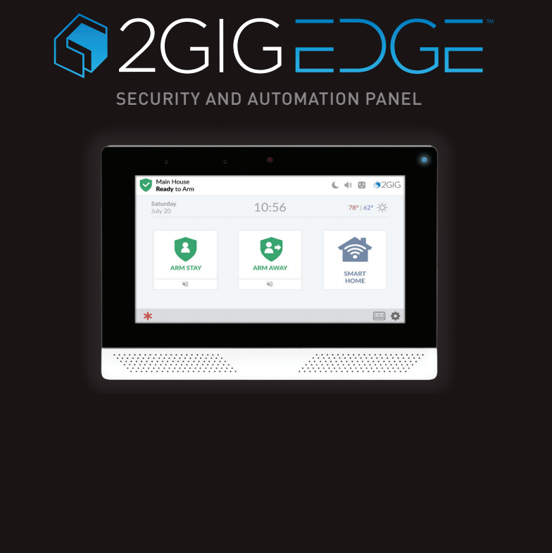 2GIG-EDG-RK 2GIG EDGE Security and Automation Wireless Remote Touchscreen Keypad