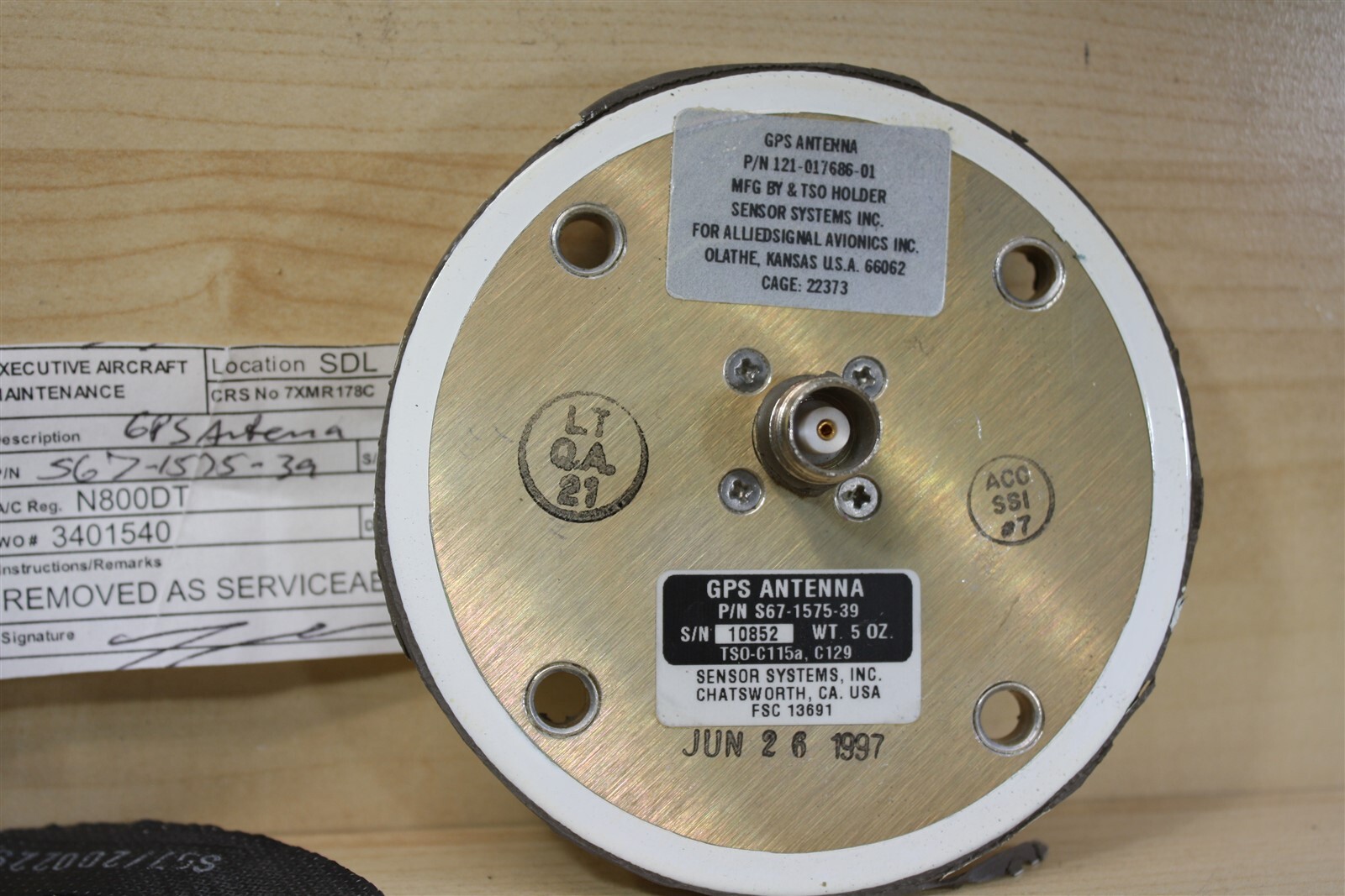 Sensor Systems S67-1575-39 GPS Antenna