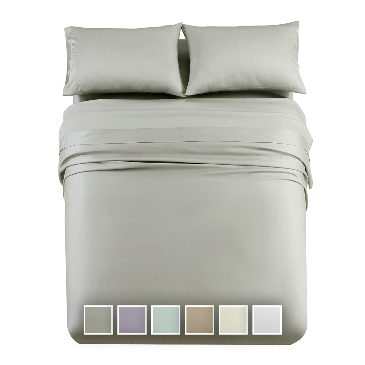 Eucalyptus Tencel Lyocell Split King Adjustable 600 Thread Count Bed Sheet Set