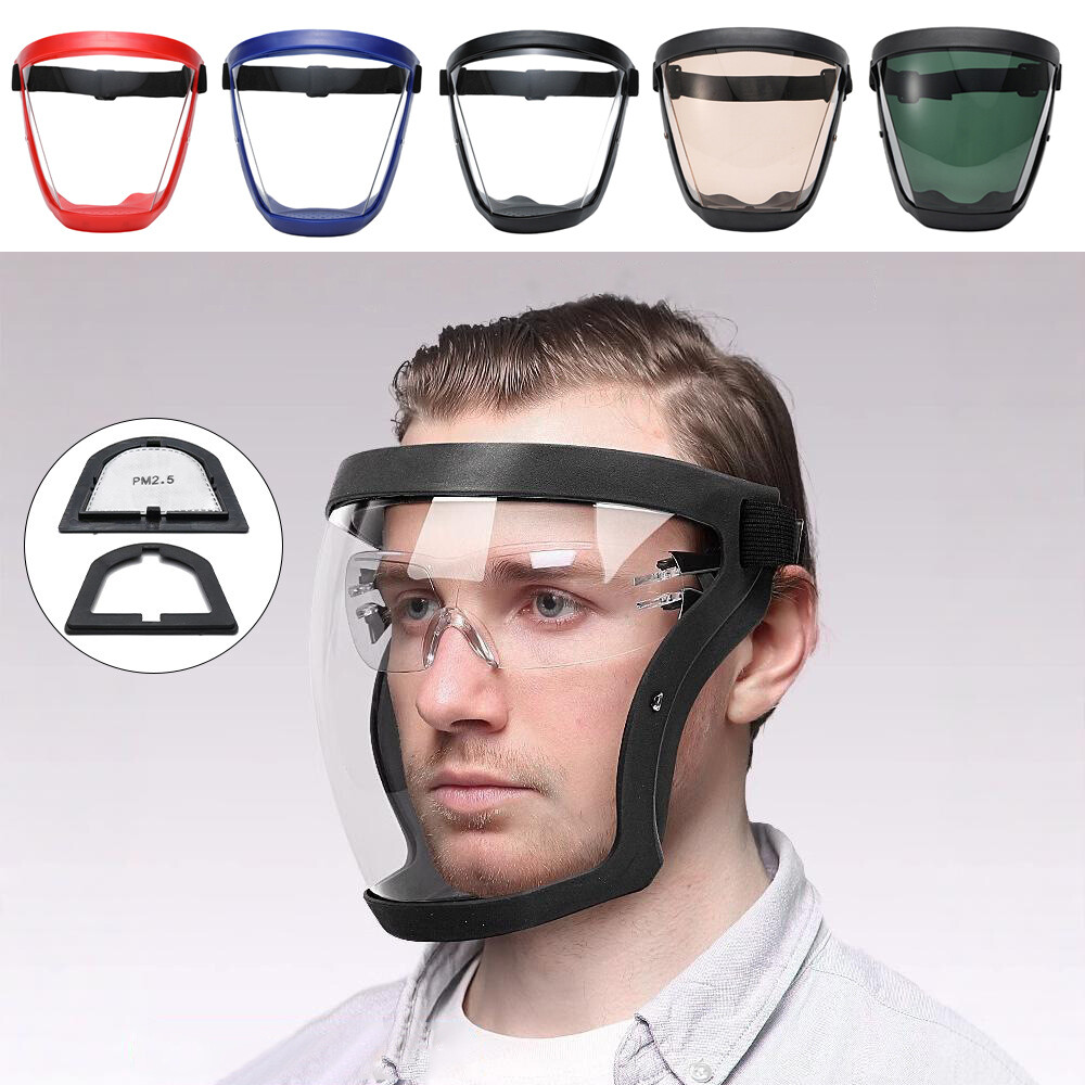 Full Face Shield Super Protective Head Cover Transparent Safety Mask Anti-fog ✨