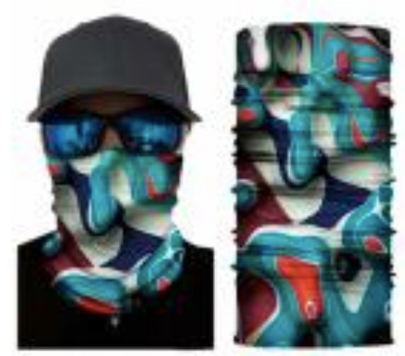 Neck Gaiter Face Mask Fishing Sun Headwear Protection Colorful 3D