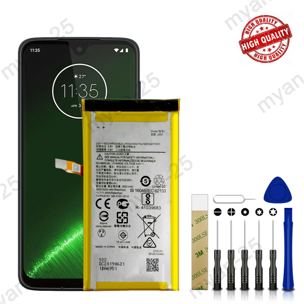 New JG40 Battery Replacement For Motorola Moto G7+ Plus XT1965-6 Tools