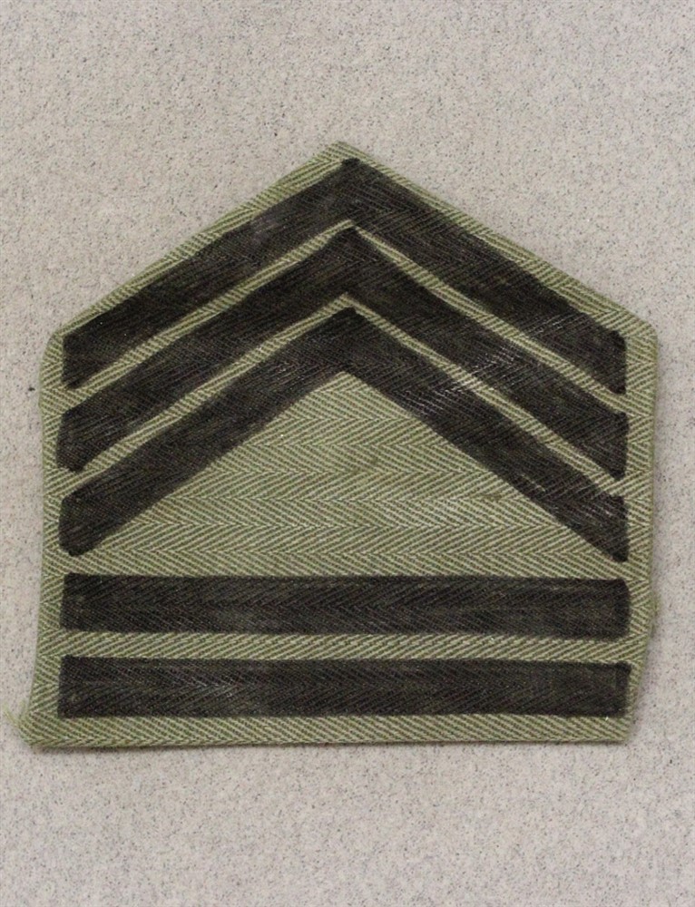 USMC Marine Chevron 772: Master Technical Sergeant - WWII woven for dungarees