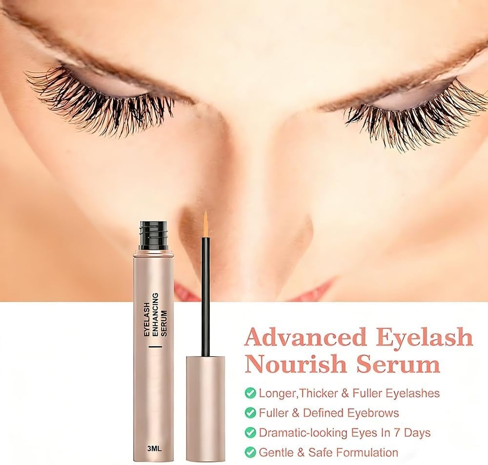 Eyelash Growth Serum Natural – Longer Thicker Lashes Fast – Lash Enhancer