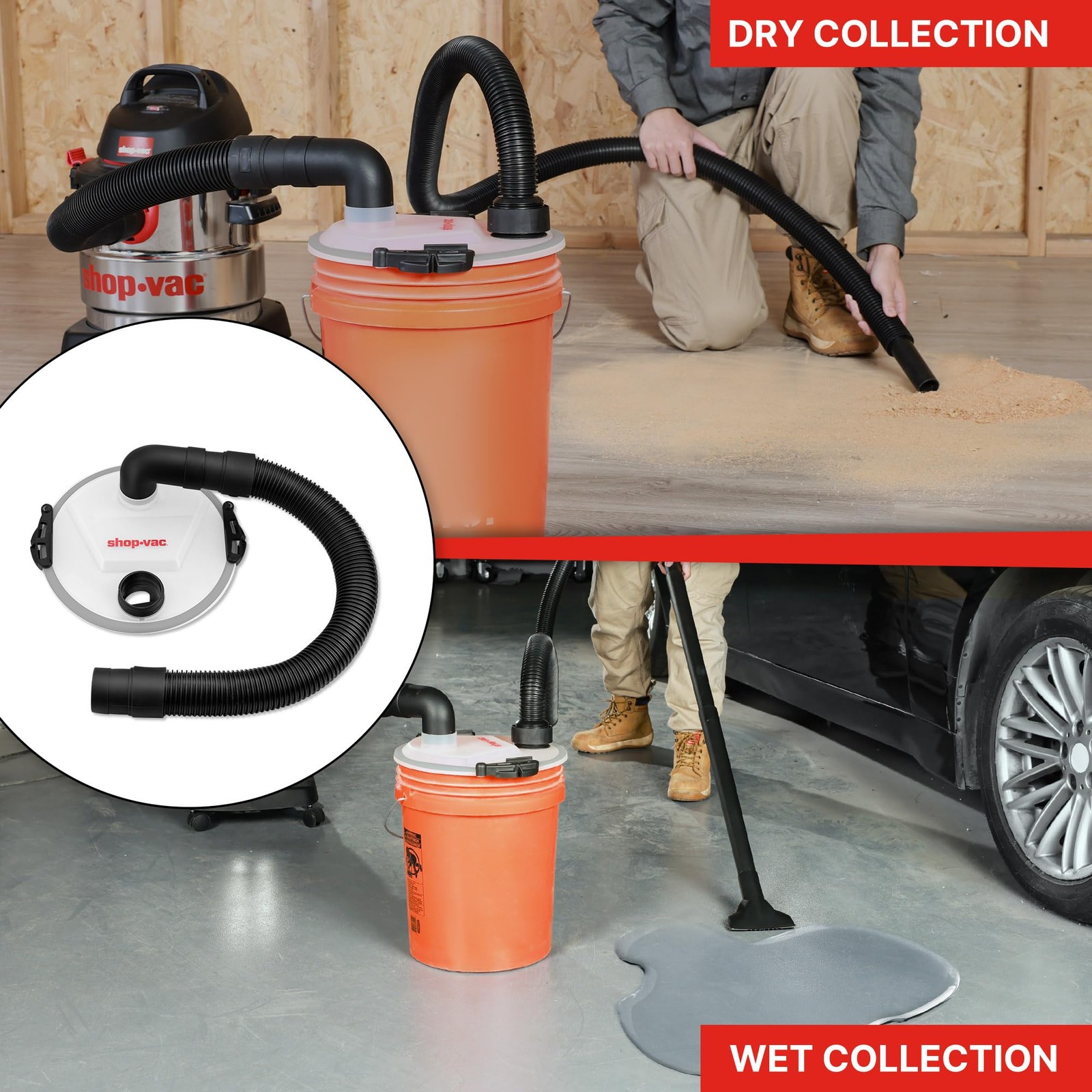 Shop-Vac Dust Collector, Portable Collector for Woodworking, Fits 5 gal