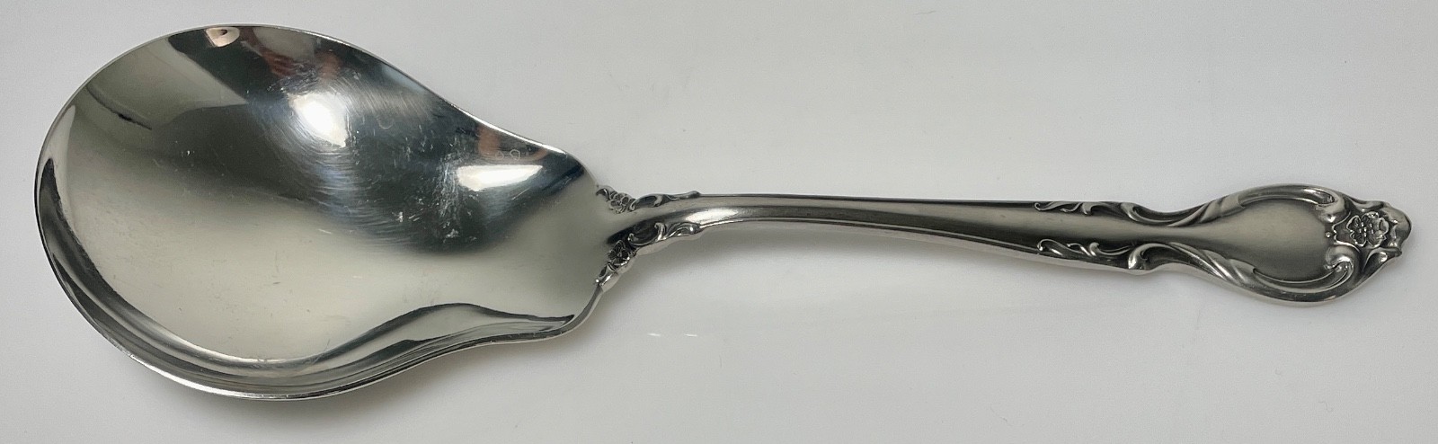 International Queen's Fancy Sugar Spoon 6" Black Accent Stainless