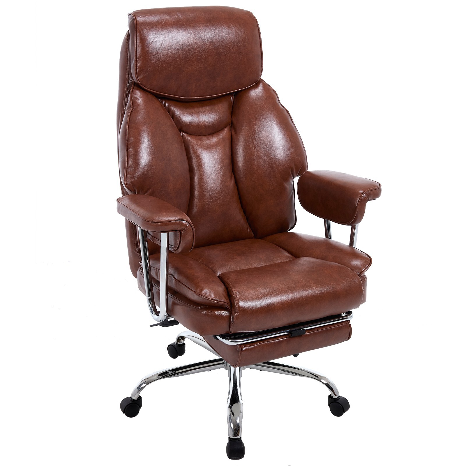 Big and Tall Office Chair Ergonomic PU Leather Computer Desk Chair Footrest