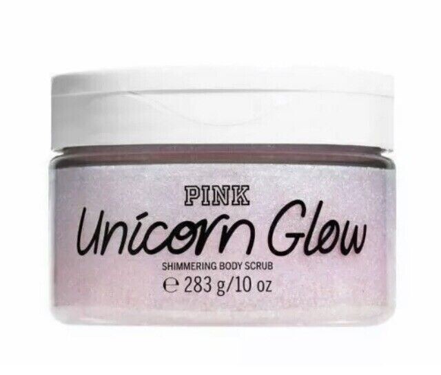 Victoria's Secret PINK UNICORN GLOW Shimmer Body Scrub Exfoliator 10 oz Glitter