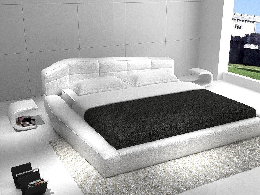J&M Dream King Bed Set 3pc, White Color