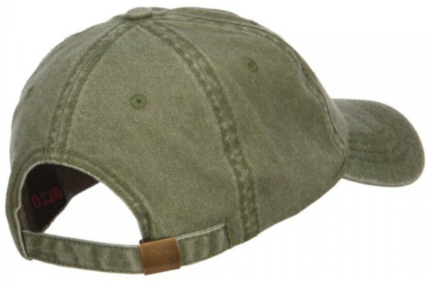US Army Veteran - Baseball Cap/Dad Hat Washed Pigment Dyed (Faded) Olive Green
