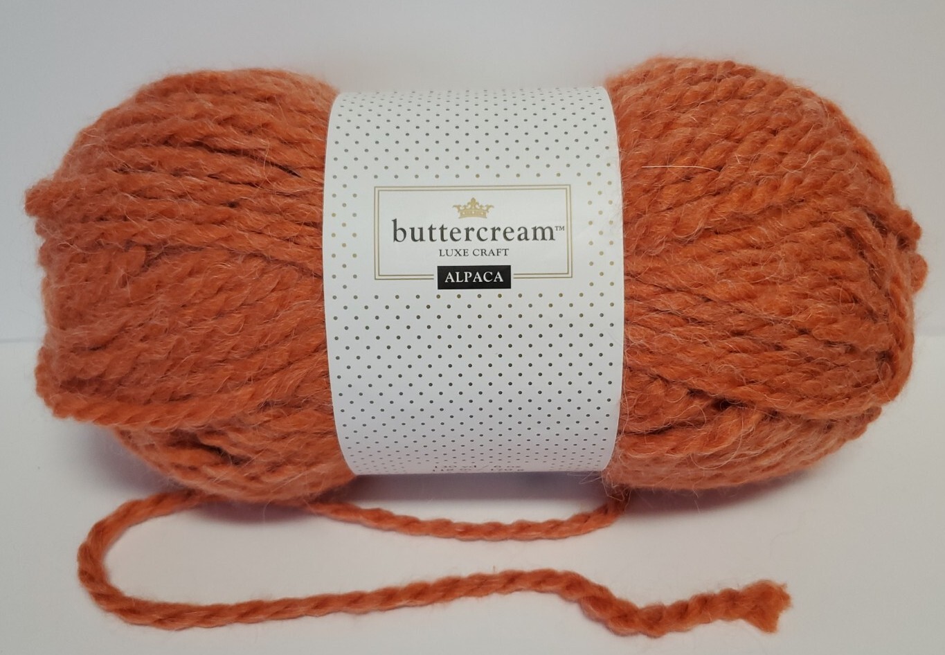 Buttercream Luxe Craft Alpaca Yarn 170g/6oz130yds/118m Pumpkin Color Super Bulky