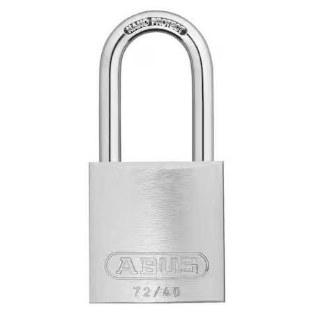 Abus 19379 Keyed Padlock, Open, Rectangular Aluminum Body, Hardened Steel