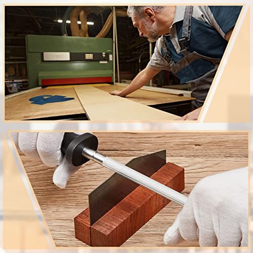 Cabinet Scraper Burnisher with 4 Pack Scraper Set for Woodworking Carving Tools