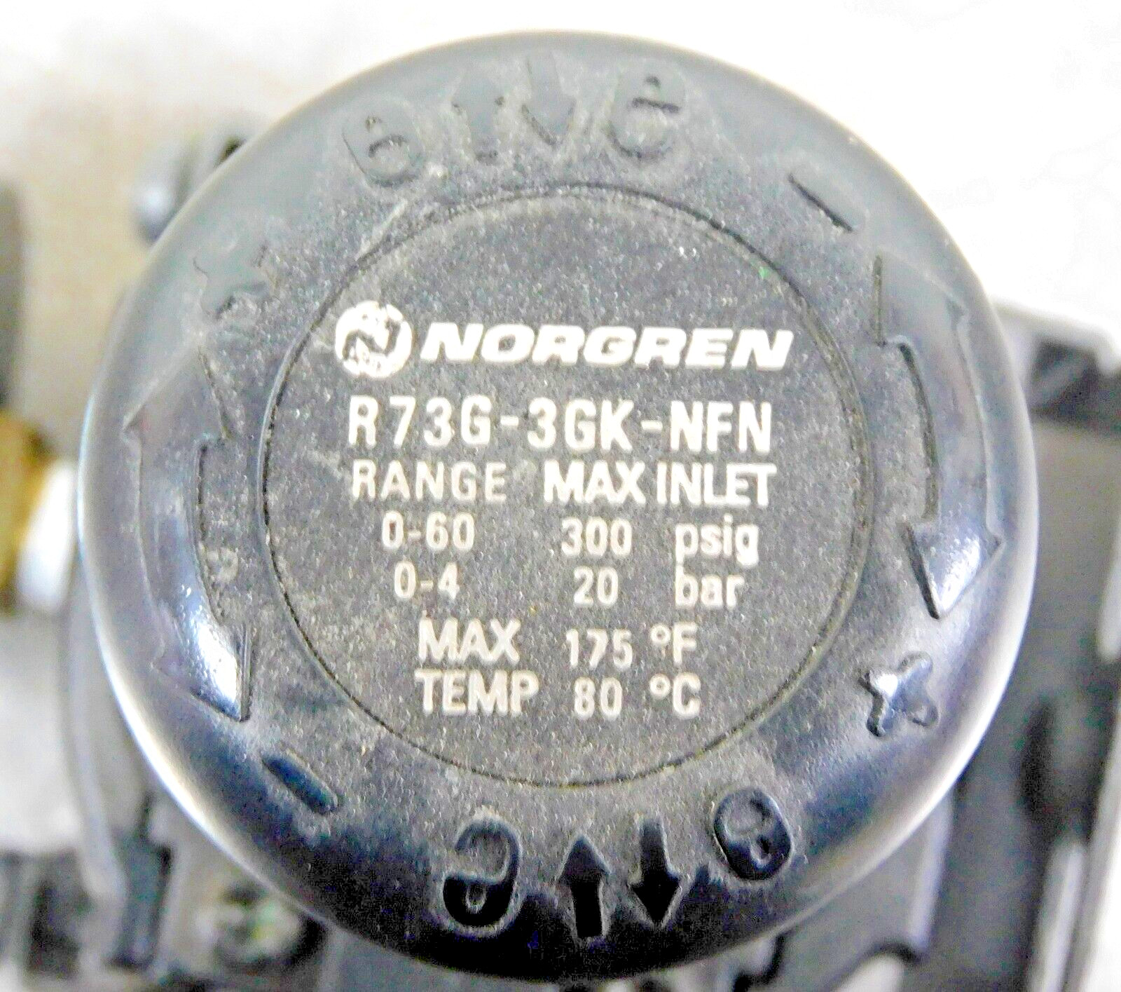 Norgren R73G-3GK-NFN Pneumatic Pressure Regulator 3/8" NPT 300 psig 20 bar 175°F