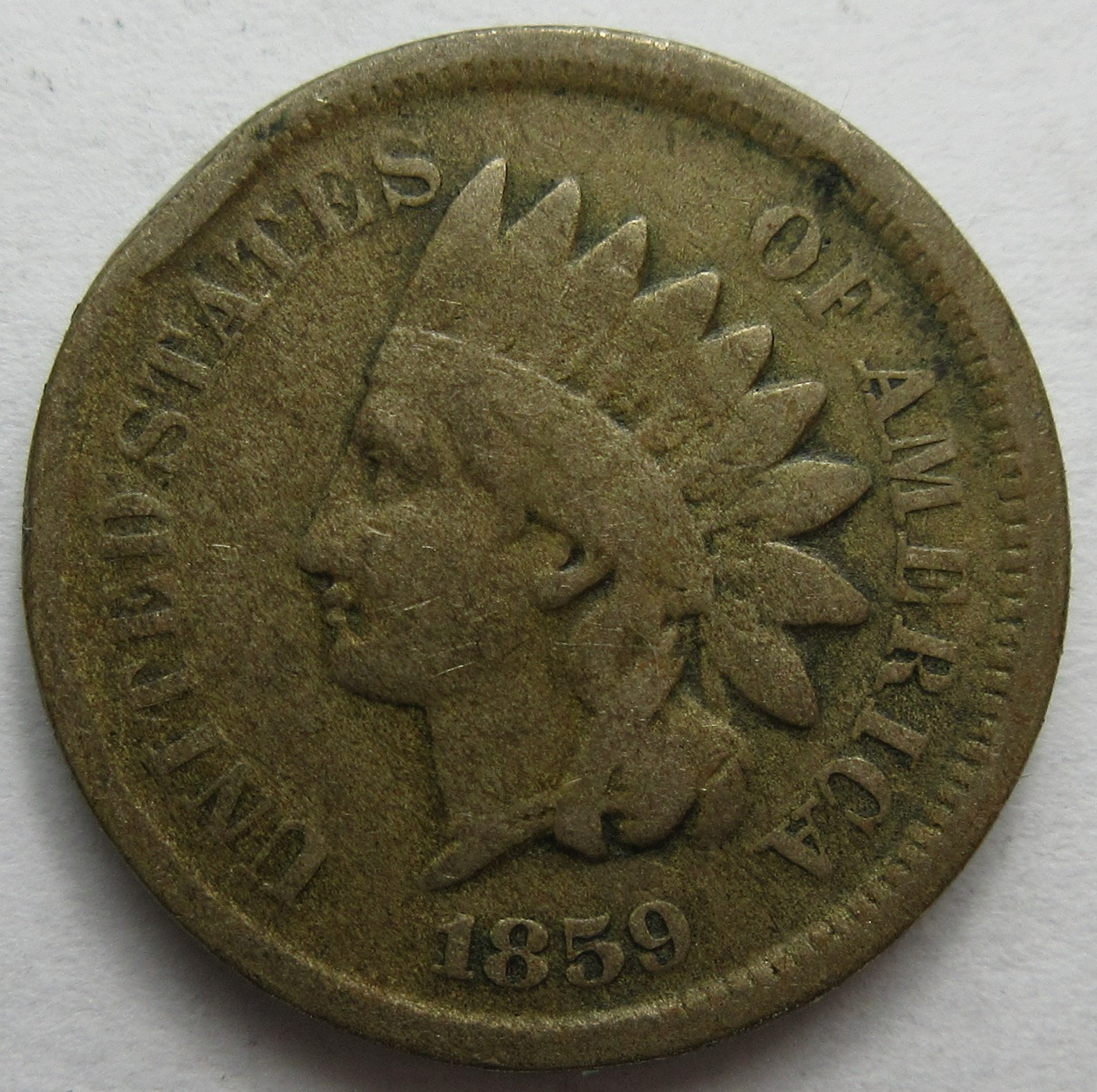 1859 Indian Cent -Fine- (#1219T)