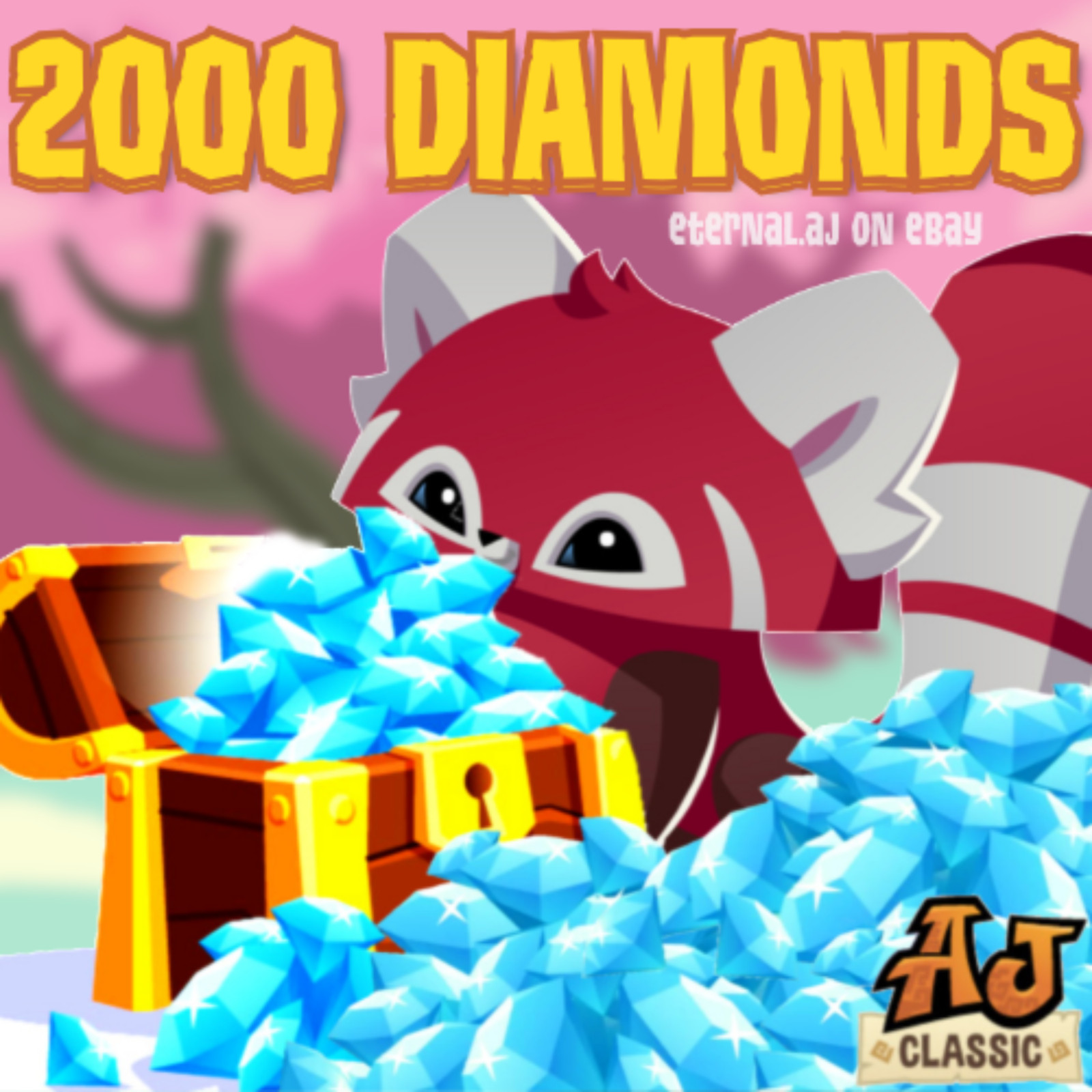 Animal Jam Classic (AJC) | 2000 Diamonds (READ DESCRIPTION BEFORE BUYING)