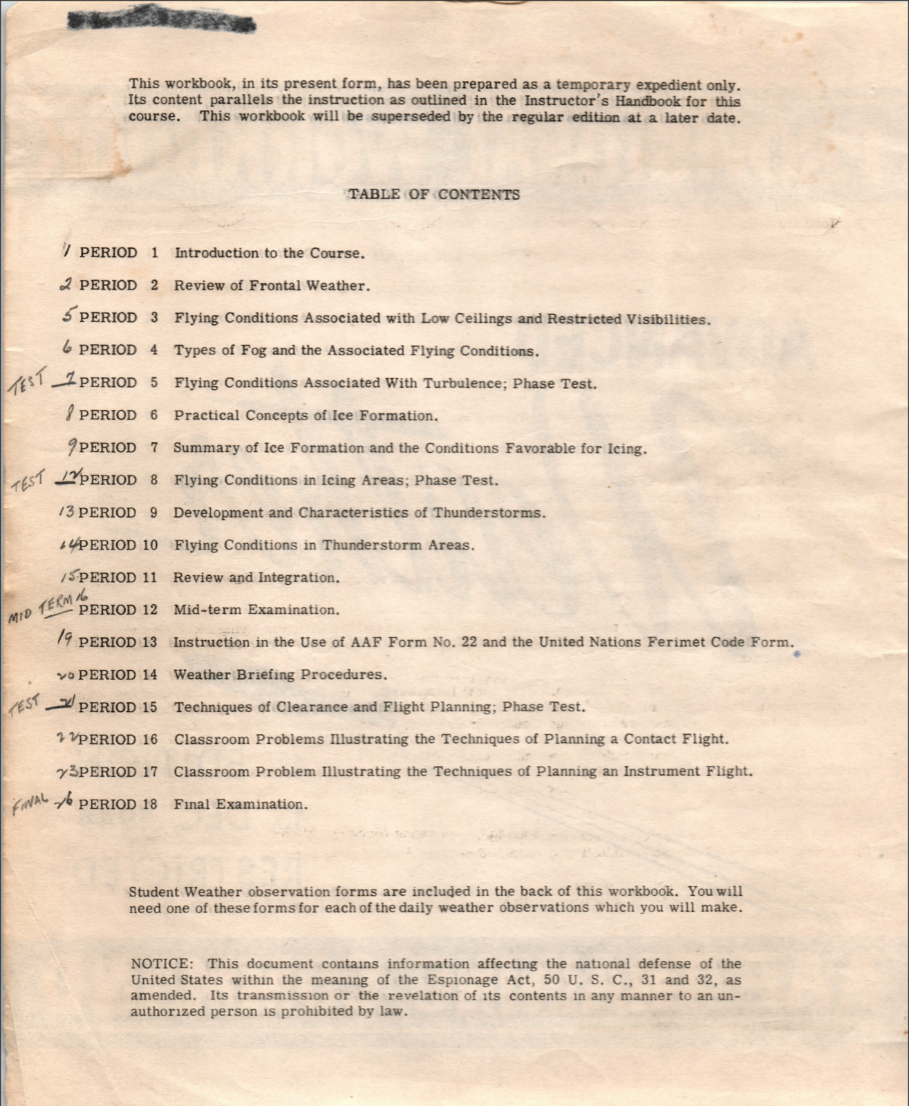 72 Page 1944 ADVANCED WEATHER SINGLE ENGINE AAF TRAINING Workbook on Data CD