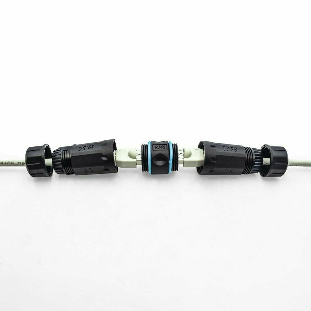 3x CAT6 RJ45 Outdoor Waterproof Shielded Network Ethernet Cable Extender Coupler
