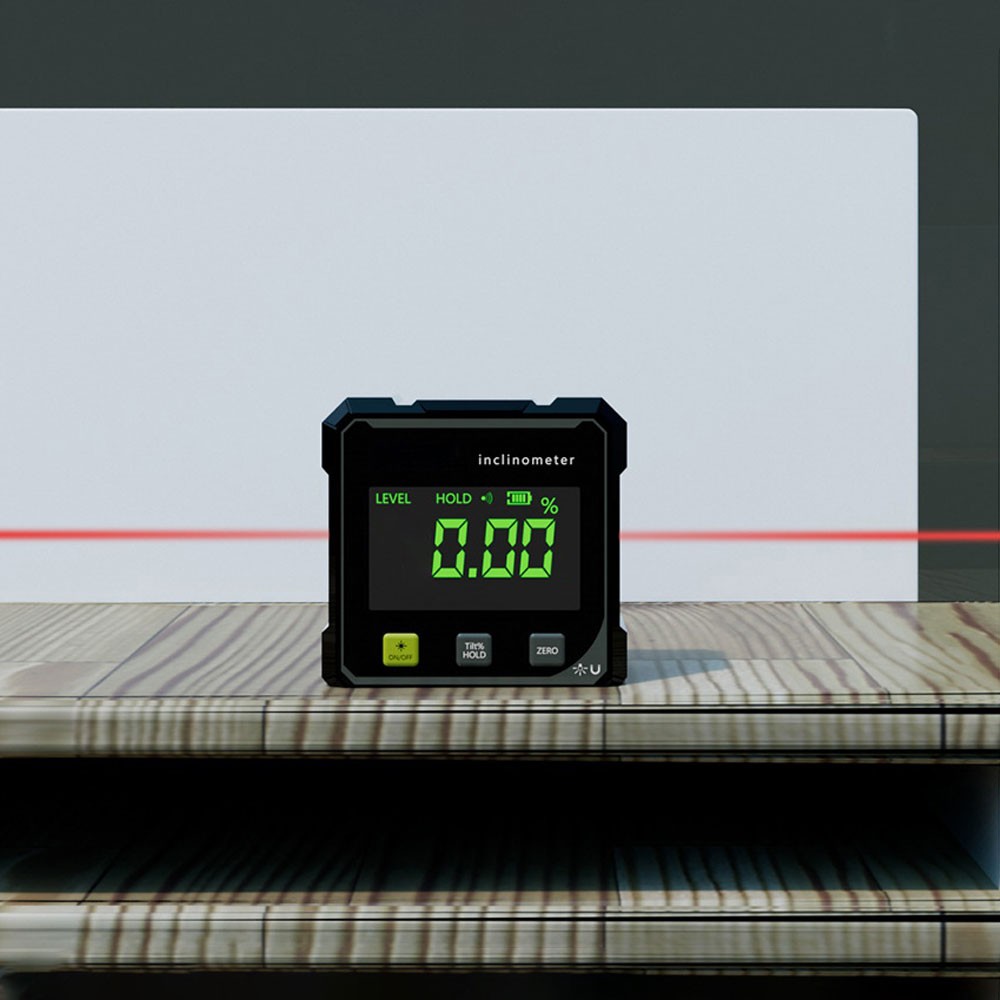Digital Angle Finder with Electronic Laser, 4-Side Magnetic Angle Gauge, Cube US
