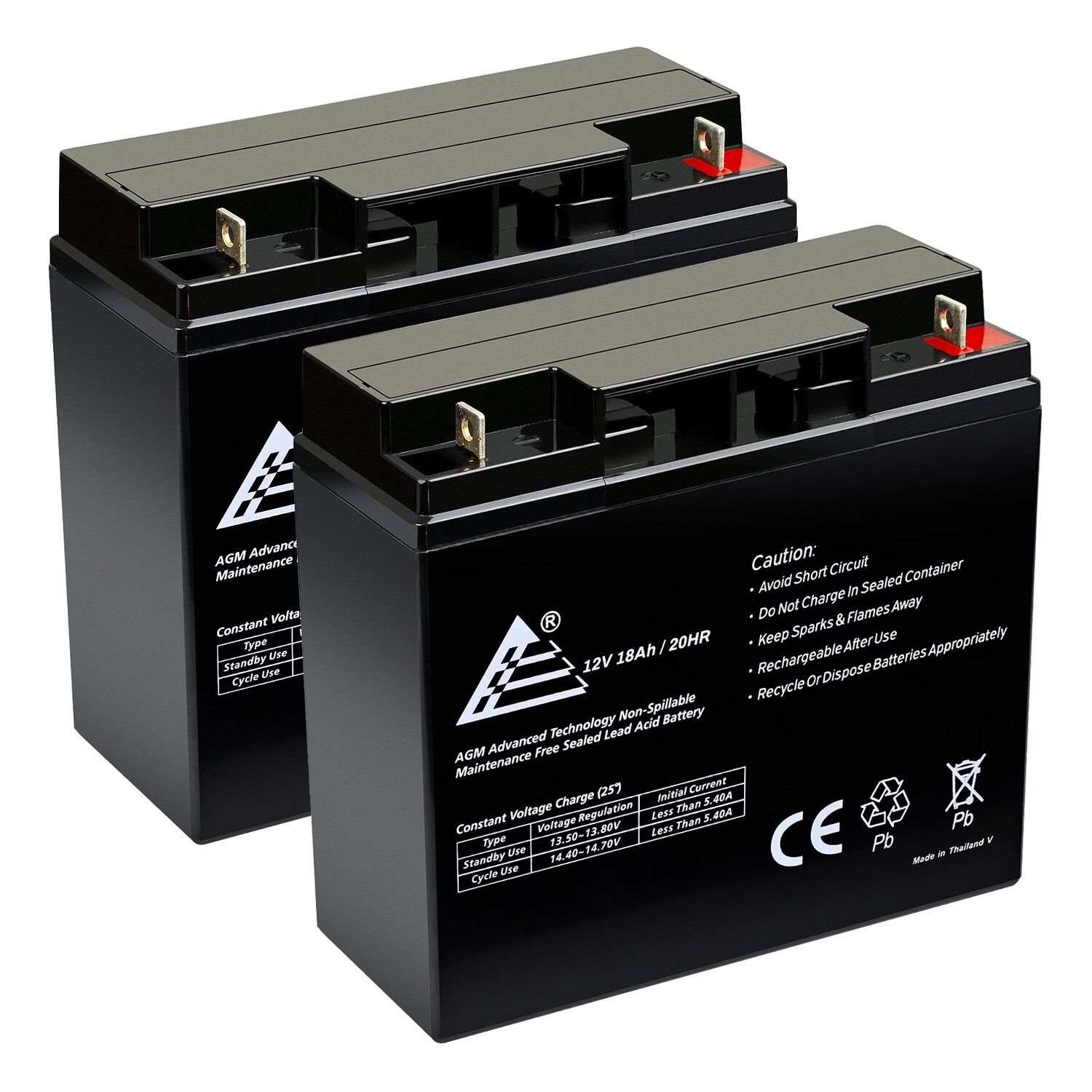 12V 18AH SLA Battery For Pride Mobility Go-Go Sport S74 - 2 Pack
