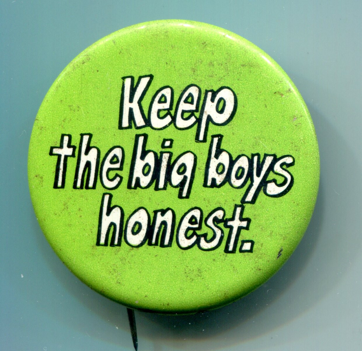 Keep The Big Boys Honest, Warren Magnusen, Washington 1968 Senate Pinback Button