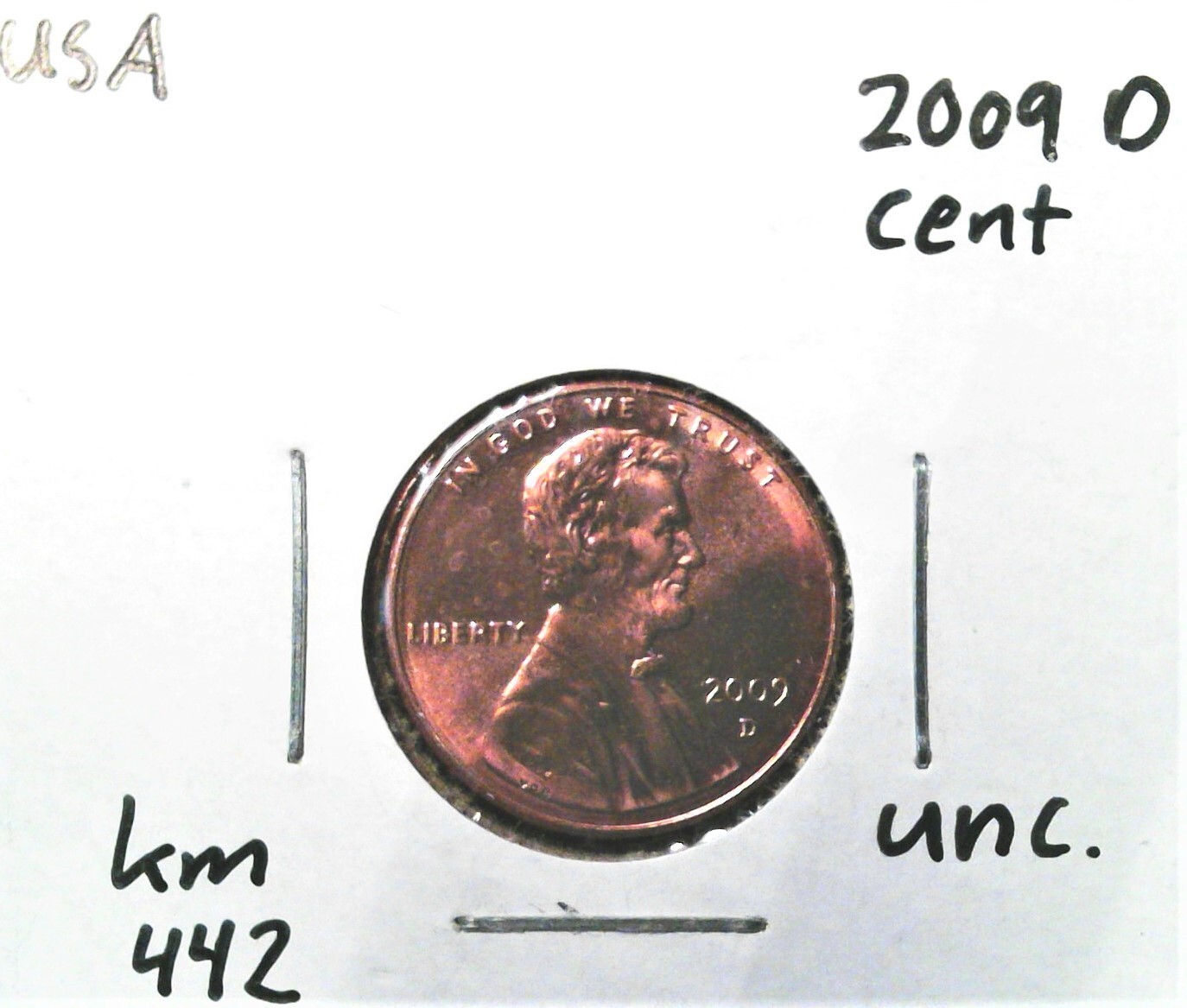 2009-D LINCOLN BICENTENNIAL CENT PENNY FORMATIVE YEARS UNC
