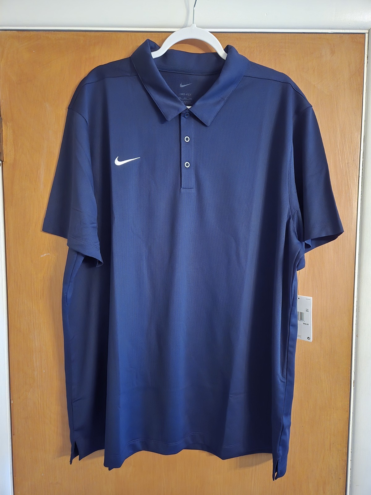 Nike Men's Dri Fit Short Sleeve Polo Shirt- Dark Blue- Size 3XL- NEW WITH TAGS