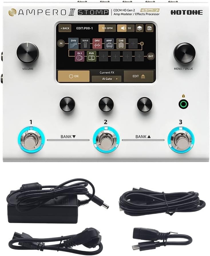 Hotone Guitar Multi Effects Processor Pedal Touch Screen Guitar Bass Amp!!!