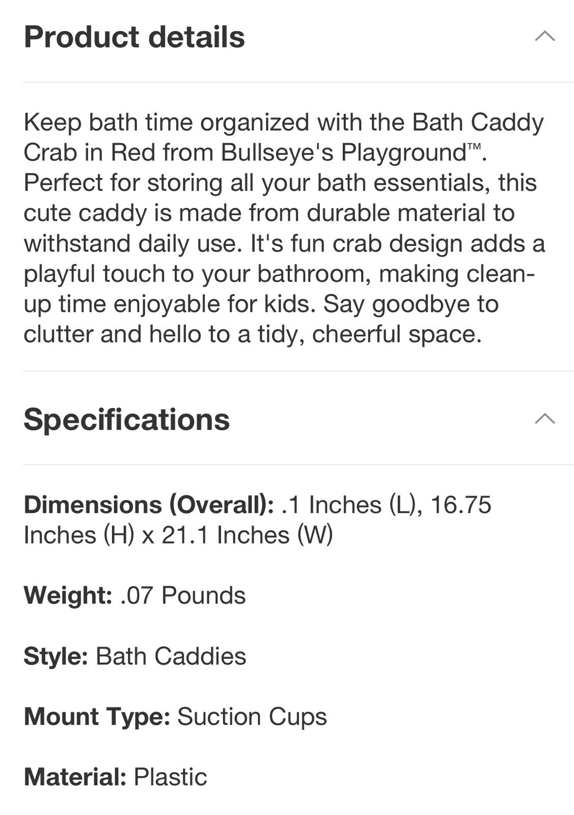 4pc Red Crab Bathroom Set - Soap Dispenser, Bath Caddy, Toothpaste Caddy, Holder