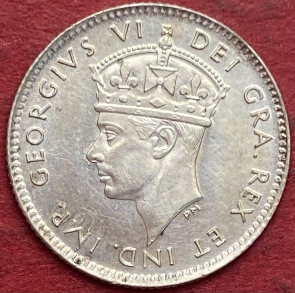 1945C Newfoundland 5 Cents - AU58 - Lot#7497