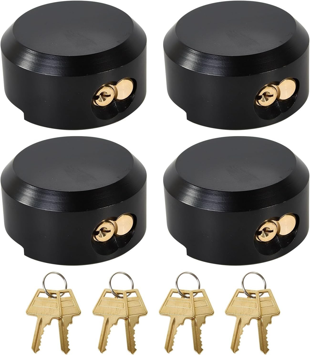4 Pack Trailer Door Locks Keyed Alike Heavy Duty Hockey Puck Locks Reinforced