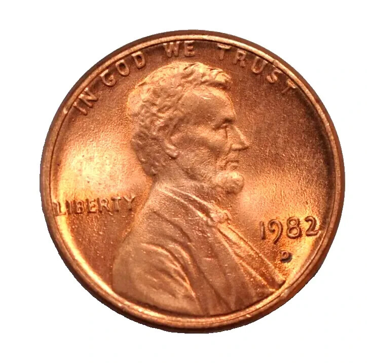 1982 D   Large Date Zinc Lincoln Memorial Cent - BU