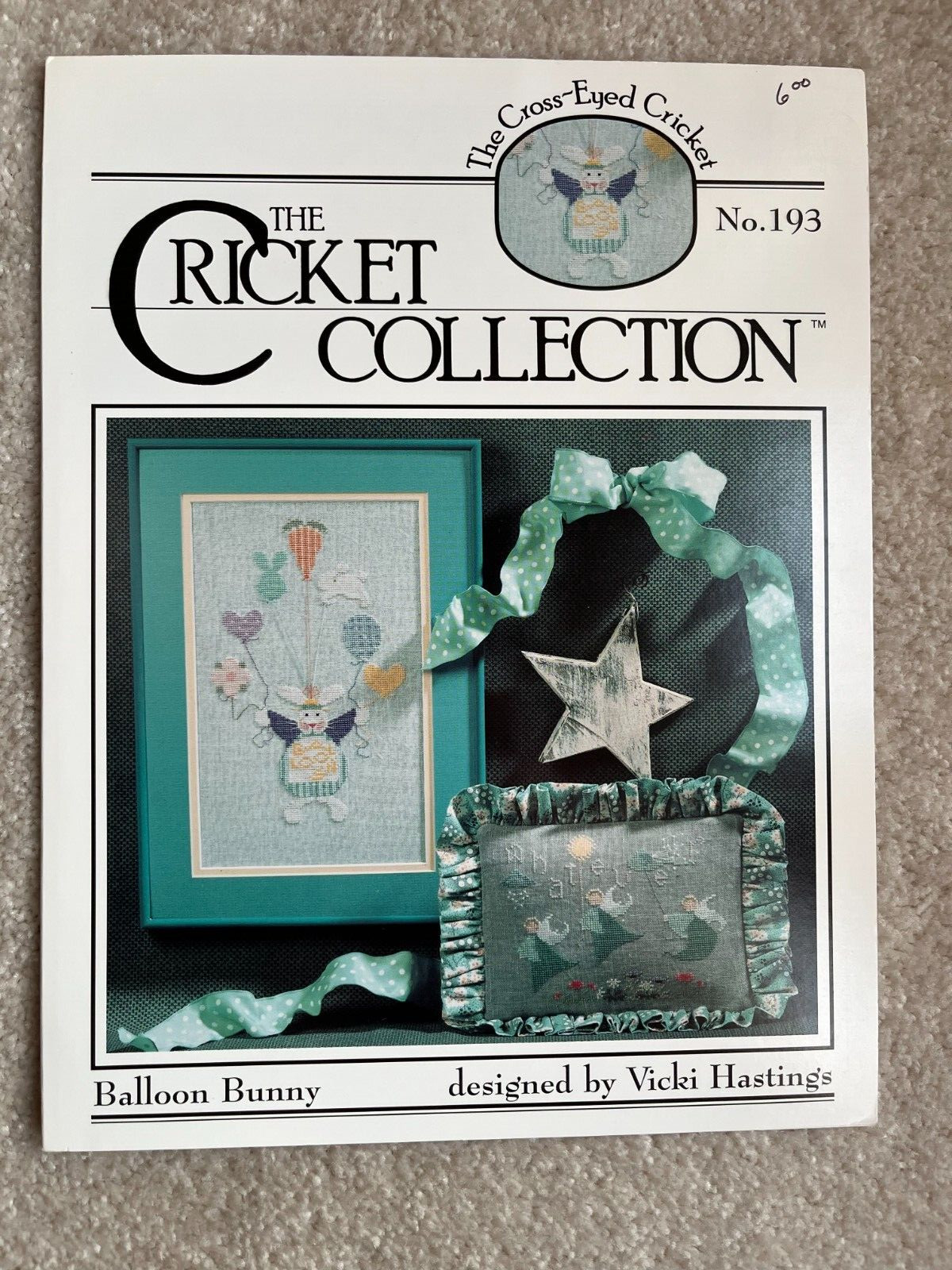 Balloon Bunny Cross Stitch Leaflet Cricket Collection 193