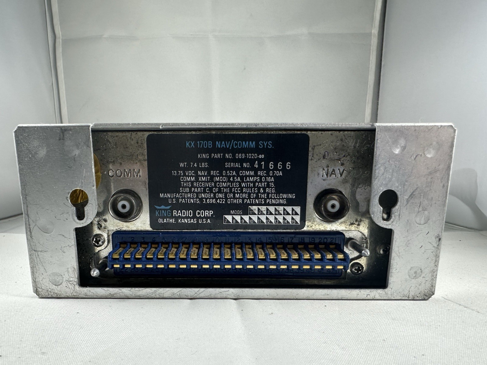King Nav/Com KX 170B PN 069-1020-00