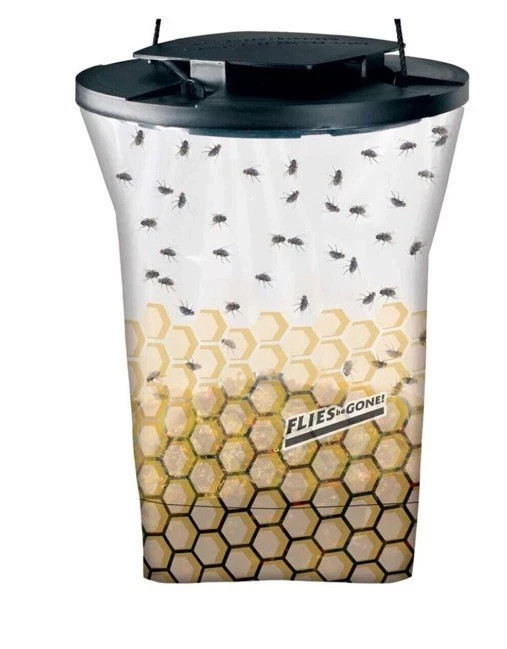 Flies Be Gone - Classic Fly Trap - For Yards, Porch, Farm, Outdoor LOT OF 2