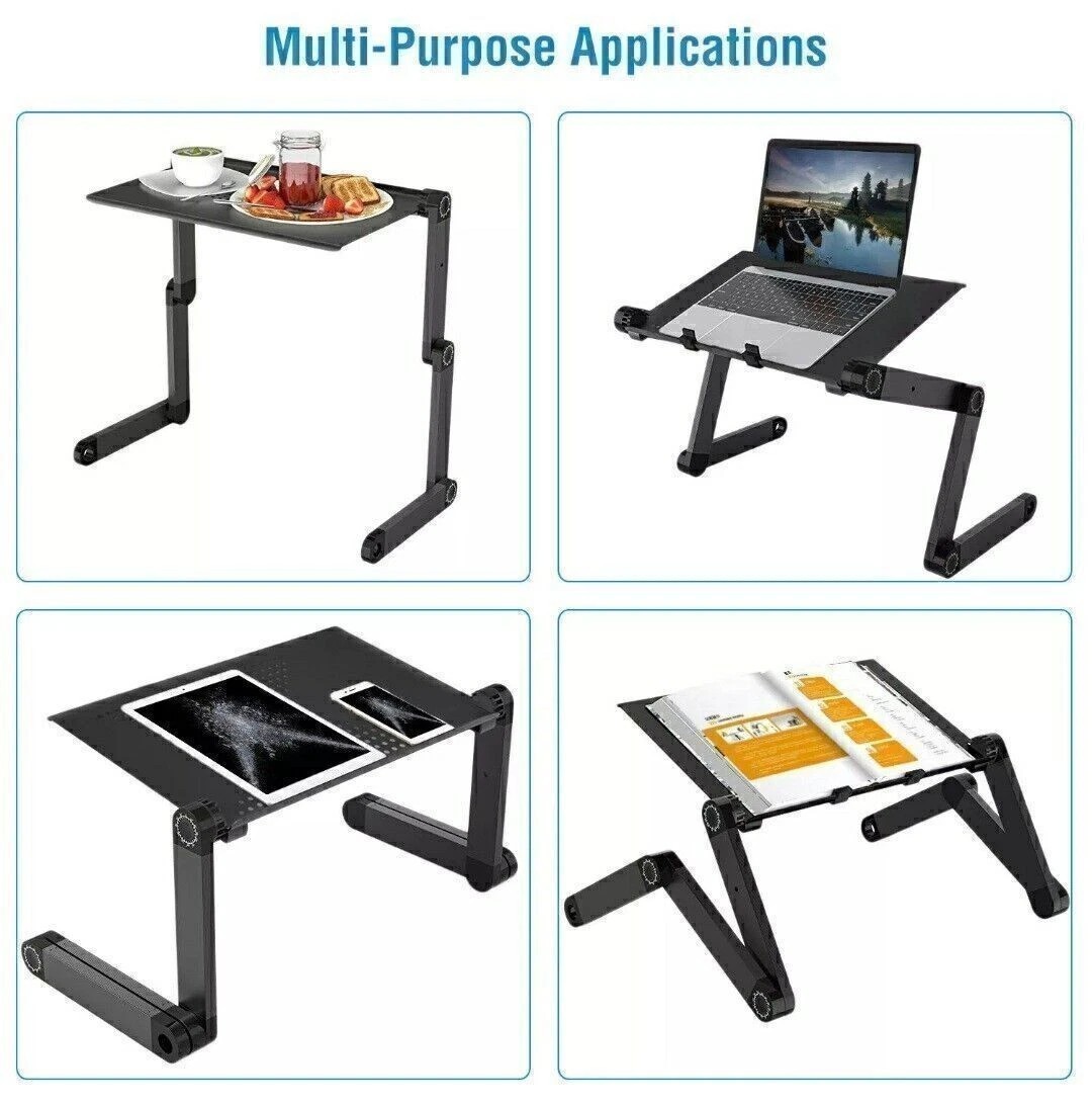 Foldable 360° Adjustable Laptop Table Stand Lap Sofa Bed Tray PC Notebook Desk