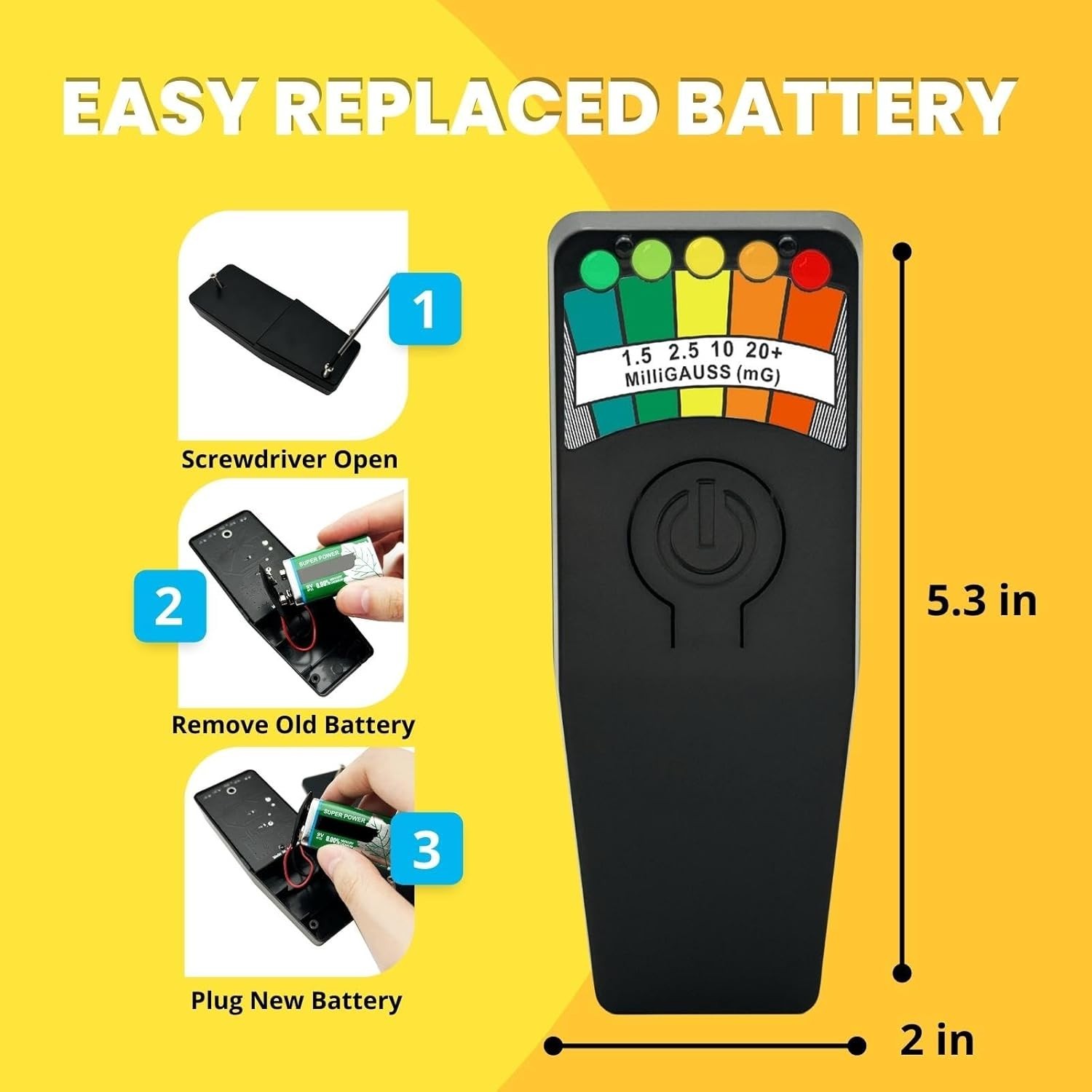 Battery-Powered EMF Meter - Ghost Hunting & Electromagnetic Field Tester